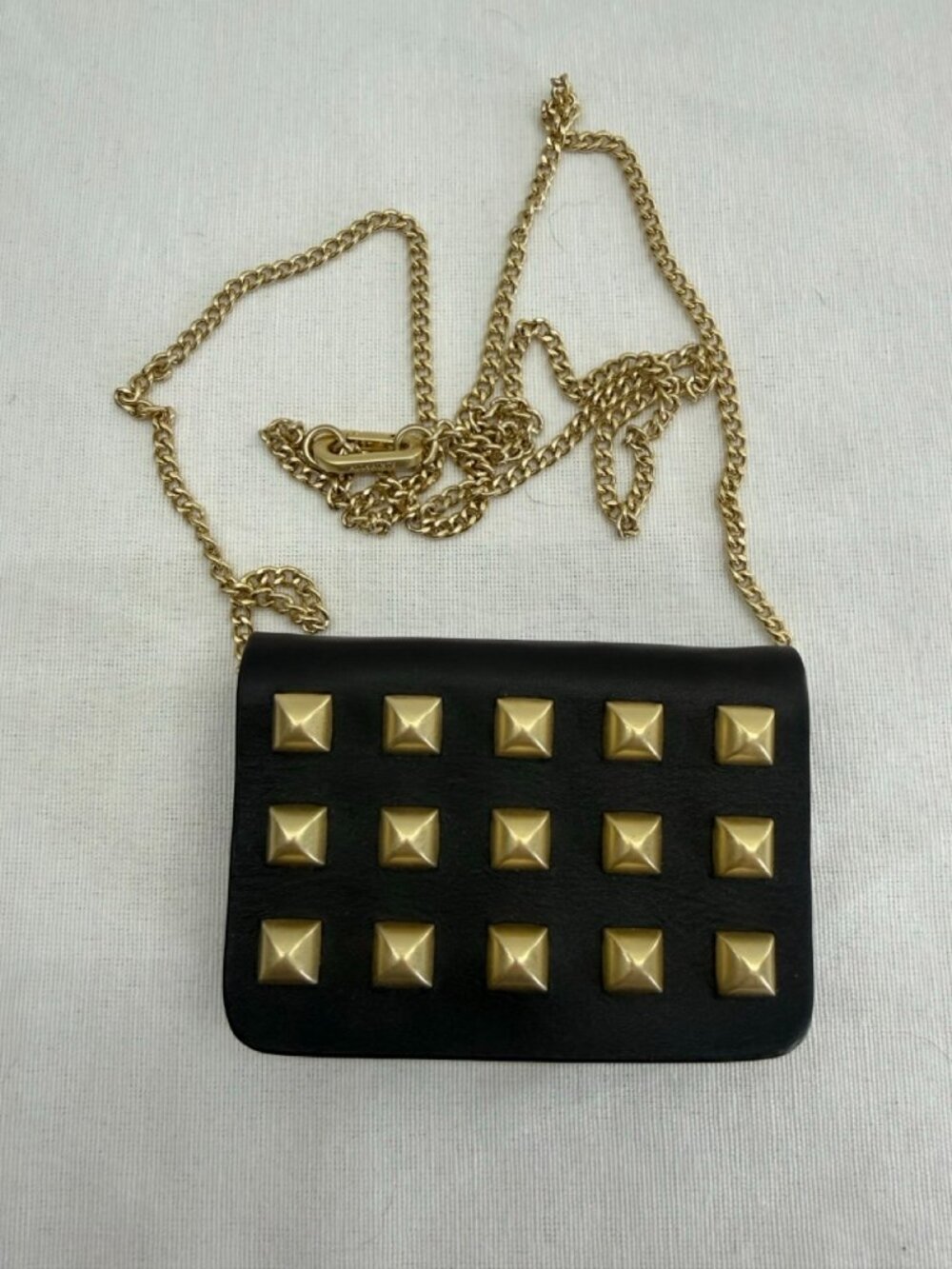 All Saints Honore Studded Leather Card Holder